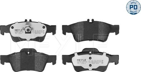 Meyle 025 233 3416/PD - Bremsbelagsatz, Scheibenbremse alexcarstop-ersatzteile.com