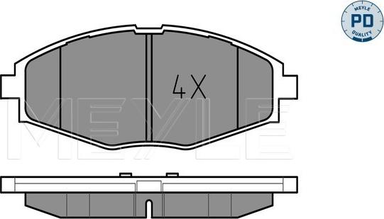 Meyle 025 232 4117/PD - Bremsbelagsatz, Scheibenbremse alexcarstop-ersatzteile.com