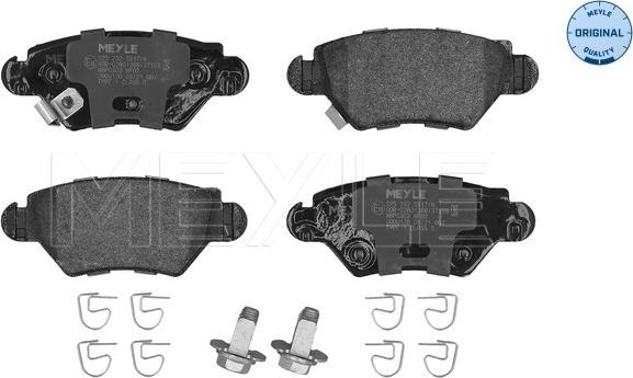 Meyle 025 232 5817/W - Bremsbelagsatz, Scheibenbremse alexcarstop-ersatzteile.com