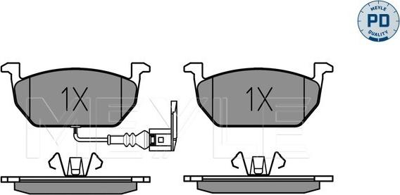 Meyle 025 220 3517/PD - Bremsbelagsatz, Scheibenbremse alexcarstop-ersatzteile.com