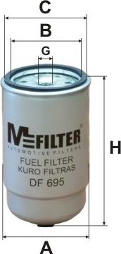 Mfilter DF 695 - Kraftstofffilter alexcarstop-ersatzteile.com