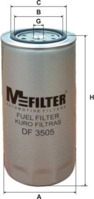 Mfilter DF 3505 - Kraftstofffilter alexcarstop-ersatzteile.com