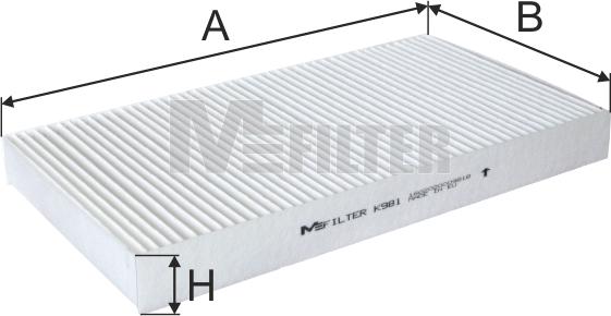 Mfilter K 981 - Filter, Innenraumluft alexcarstop-ersatzteile.com