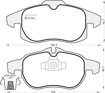 MGA 943 - Bremsbelagsatz, Scheibenbremse alexcarstop-ersatzteile.com