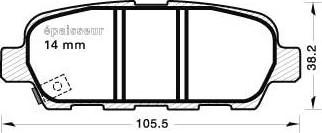 MGA 954 - Bremsbelagsatz, Scheibenbremse alexcarstop-ersatzteile.com