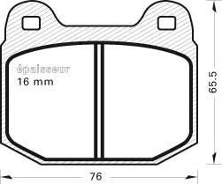 MGA 96 - Bremsbelagsatz, Scheibenbremse alexcarstop-ersatzteile.com