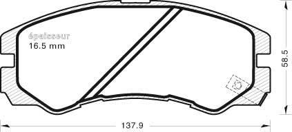 MGA 456 - Bremsbelagsatz, Scheibenbremse alexcarstop-ersatzteile.com