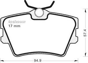 MGA 457 - Bremsbelagsatz, Scheibenbremse alexcarstop-ersatzteile.com