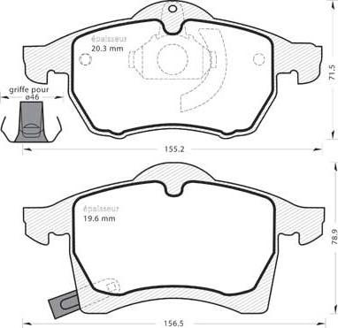 MGA 405 - Bremsbelagsatz, Scheibenbremse alexcarstop-ersatzteile.com