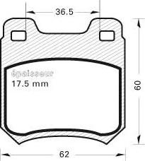 MGA 417 - Bremsbelagsatz, Scheibenbremse alexcarstop-ersatzteile.com