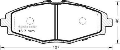 MGA 482 - Bremsbelagsatz, Scheibenbremse alexcarstop-ersatzteile.com