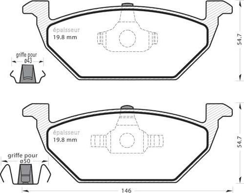 MGA 424 - Bremsbelagsatz, Scheibenbremse alexcarstop-ersatzteile.com