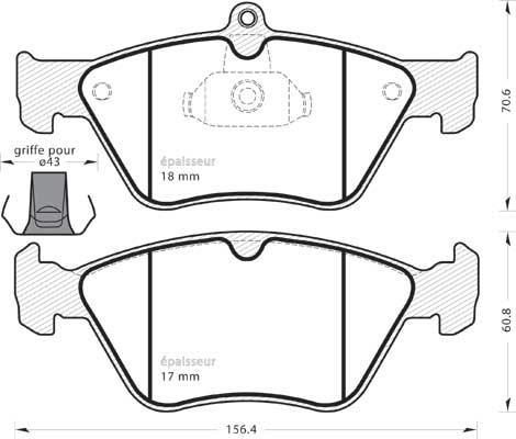 BENDIX DB1341 - Bremsbelagsatz, Scheibenbremse alexcarstop-ersatzteile.com