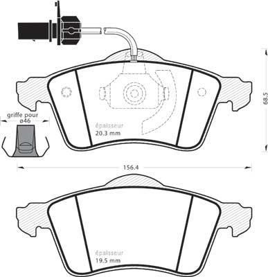 Triscan 40T1196 - Bremsbelagsatz, Scheibenbremse alexcarstop-ersatzteile.com