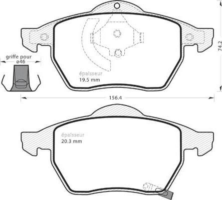 MGA 528 - Bremsbelagsatz, Scheibenbremse alexcarstop-ersatzteile.com