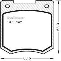 MGA 15 - Bremsbelagsatz, Scheibenbremse alexcarstop-ersatzteile.com