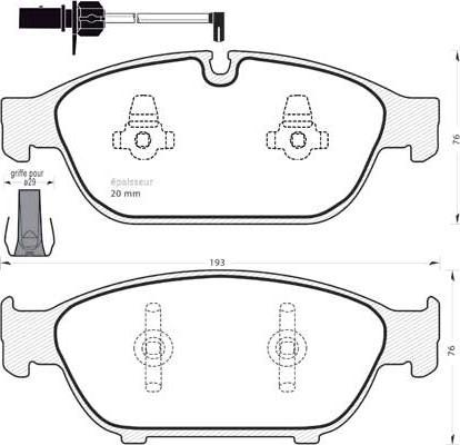 Sangsin Brake SP1694 - Bremsbelagsatz, Scheibenbremse alexcarstop-ersatzteile.com