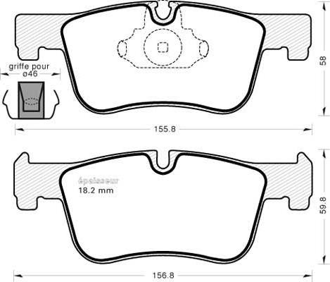 ATE 603865 - Bremsbelagsatz, Scheibenbremse alexcarstop-ersatzteile.com