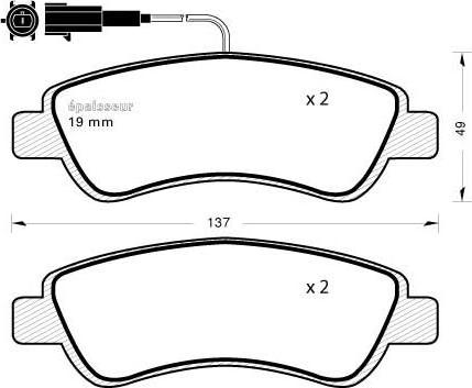 Magneti Marelli 323700042400 - Bremsbelagsatz, Scheibenbremse alexcarstop-ersatzteile.com