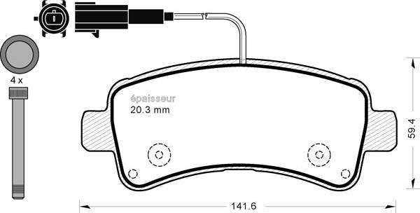 MGA 1252 - Bremsbelagsatz, Scheibenbremse alexcarstop-ersatzteile.com