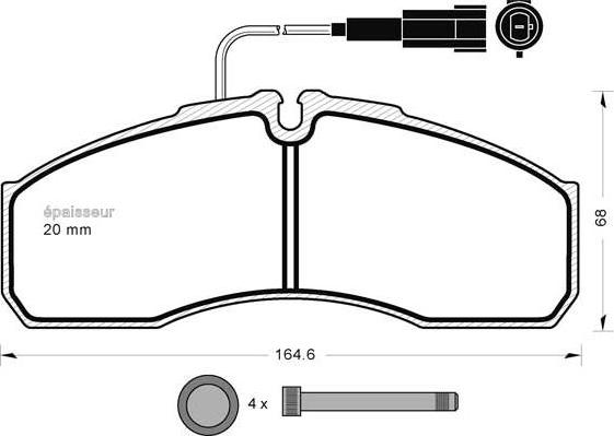 MGA 1268 - Bremsbelagsatz, Scheibenbremse alexcarstop-ersatzteile.com