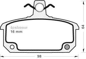 AUTO DELTA DP831 - Bremsbelagsatz, Scheibenbremse alexcarstop-ersatzteile.com