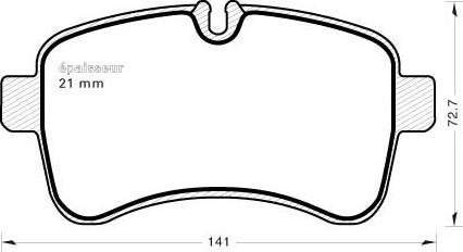 BENDIX 42555917 - Bremsbelagsatz, Scheibenbremse alexcarstop-ersatzteile.com