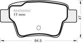 MGA 842 - Bremsbelagsatz, Scheibenbremse alexcarstop-ersatzteile.com