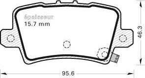 MGA 815 - Bremsbelagsatz, Scheibenbremse alexcarstop-ersatzteile.com