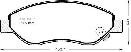 MGA 882 - Bremsbelagsatz, Scheibenbremse alexcarstop-ersatzteile.com