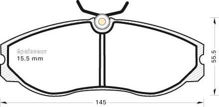 MGA 340 - Bremsbelagsatz, Scheibenbremse alexcarstop-ersatzteile.com