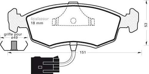 FORD 6186920 - Bremsbelagsatz, Scheibenbremse alexcarstop-ersatzteile.com