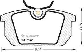 MGA 245 - Bremsbelagsatz, Scheibenbremse alexcarstop-ersatzteile.com