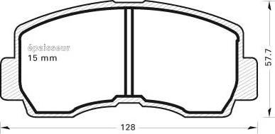 MGA 259 - Bremsbelagsatz, Scheibenbremse alexcarstop-ersatzteile.com