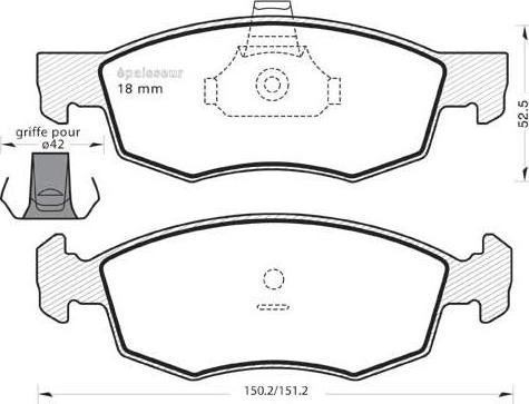 MGA 704 - Bremsbelagsatz, Scheibenbremse alexcarstop-ersatzteile.com