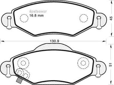 Magneti Marelli 600000097950 - Bremsbelagsatz, Scheibenbremse alexcarstop-ersatzteile.com