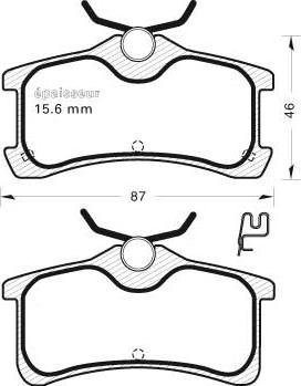 MGA 783 - Bremsbelagsatz, Scheibenbremse alexcarstop-ersatzteile.com