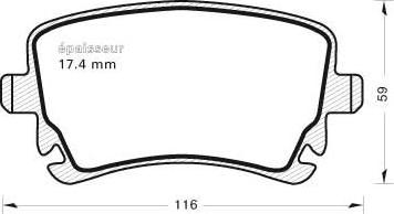 ATE 602888 - Bremsbelagsatz, Scheibenbremse alexcarstop-ersatzteile.com