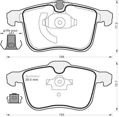 CAR SBB5532 - Bremsbelagsatz, Scheibenbremse alexcarstop-ersatzteile.com