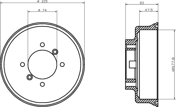 Mintex MBD007 - Bremstrommel alexcarstop-ersatzteile.com