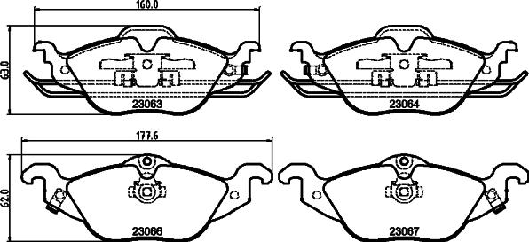 Mintex MDK0088 - Bremsensatz, Scheibenbremse alexcarstop-ersatzteile.com