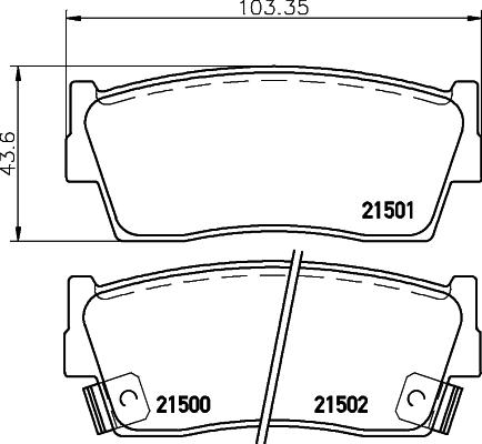 Mintex MDB1464 - Bremsbelagsatz, Scheibenbremse alexcarstop-ersatzteile.com