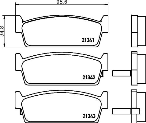 Mintex MDB1576 - Bremsbelagsatz, Scheibenbremse alexcarstop-ersatzteile.com