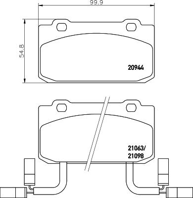 Mintex MDB1357 - Bremsbelagsatz, Scheibenbremse alexcarstop-ersatzteile.com