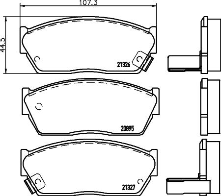 Mintex MDB1244 - Bremsbelagsatz, Scheibenbremse alexcarstop-ersatzteile.com