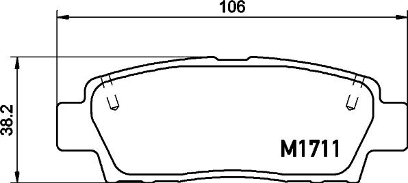 Mintex MDB1711 - Bremsbelagsatz, Scheibenbremse alexcarstop-ersatzteile.com