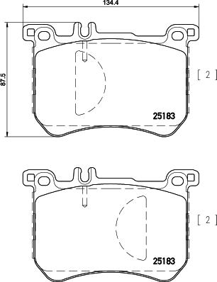 Mintex MDB3288 - Bremsbelagsatz, Scheibenbremse alexcarstop-ersatzteile.com