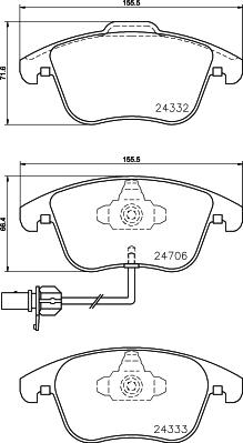 Mintex MDB2952 - Bremsbelagsatz, Scheibenbremse alexcarstop-ersatzteile.com