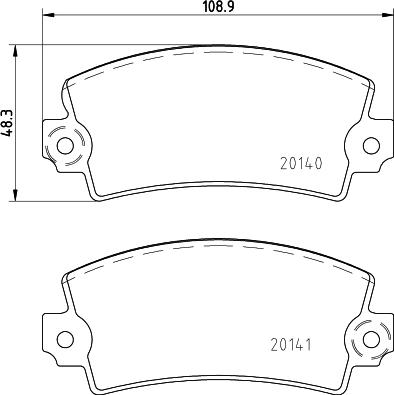 Mintex MDB2425 - Bremsbelagsatz, Scheibenbremse alexcarstop-ersatzteile.com