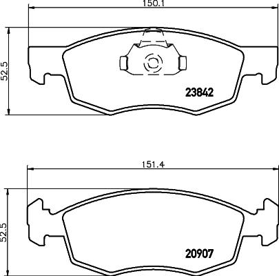 Mintex MDB2532 - Bremsbelagsatz, Scheibenbremse alexcarstop-ersatzteile.com